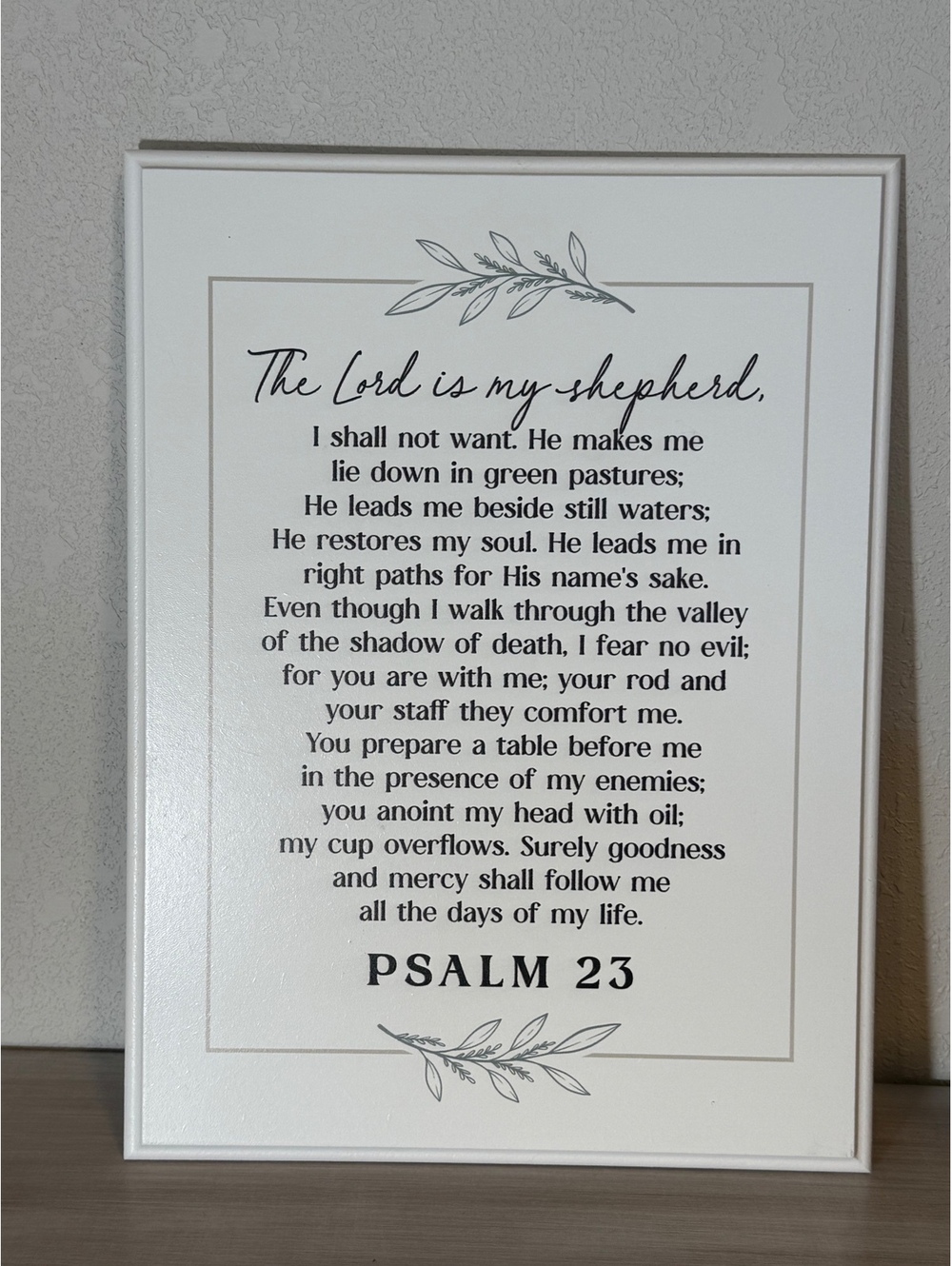 Psalm 23 Wall Art Picture Frame